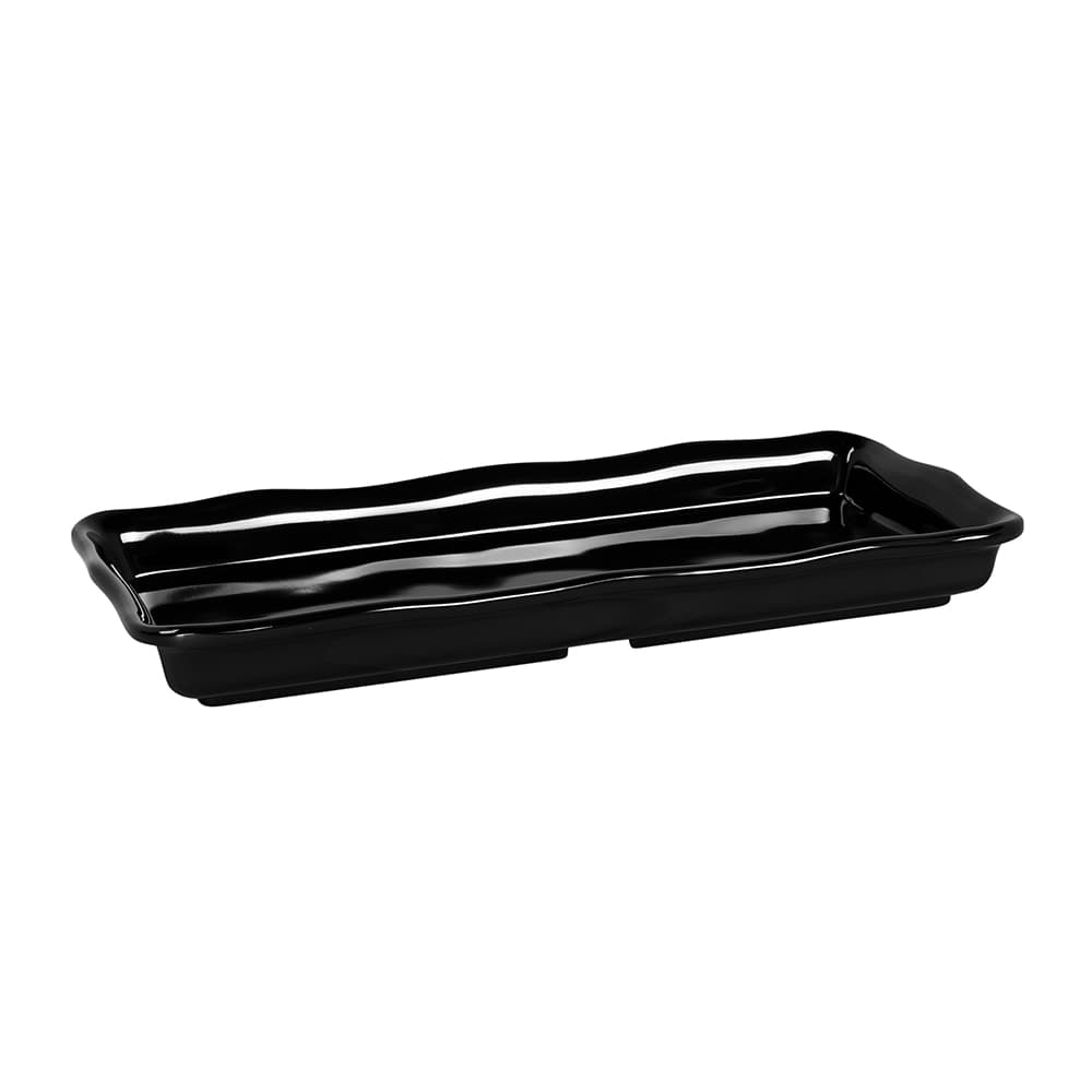 Elite Global Solutions Rectangular Serving Tray - 14"L x 6 1/2"W, Melamine, Black (M614-B)