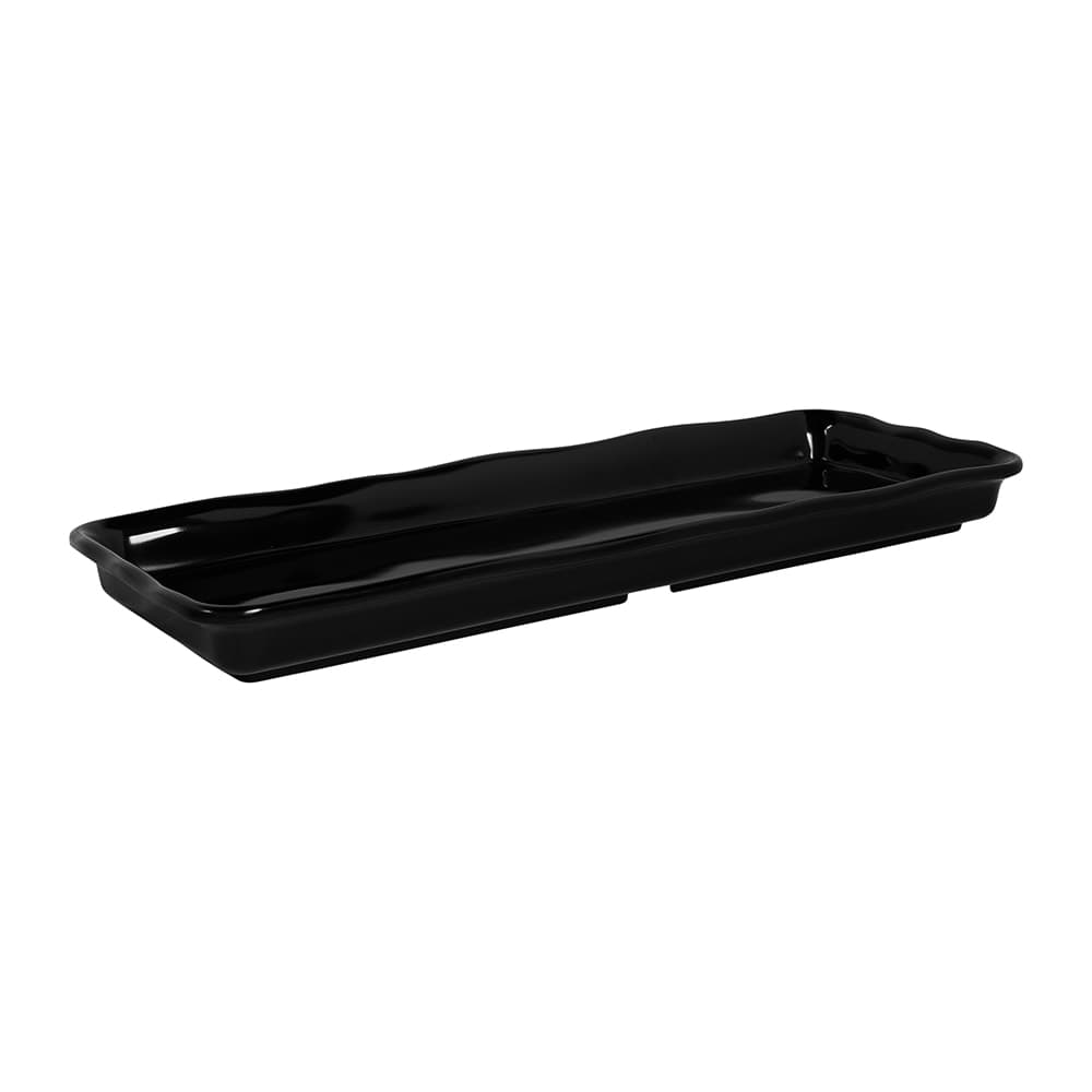 Elite Global Solutions Rectangular Serving Tray - 17 1/2"L x 6 1/2"W, Melamine, Black (M618-B)