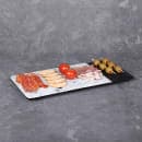Elite Global Solutions Rectangular Horizon Slate Serving Board - 14 1/4" x 7", Melamine, Black Slate/Faux Horizon Marble (M714RCSM-BH) thumbnail 6