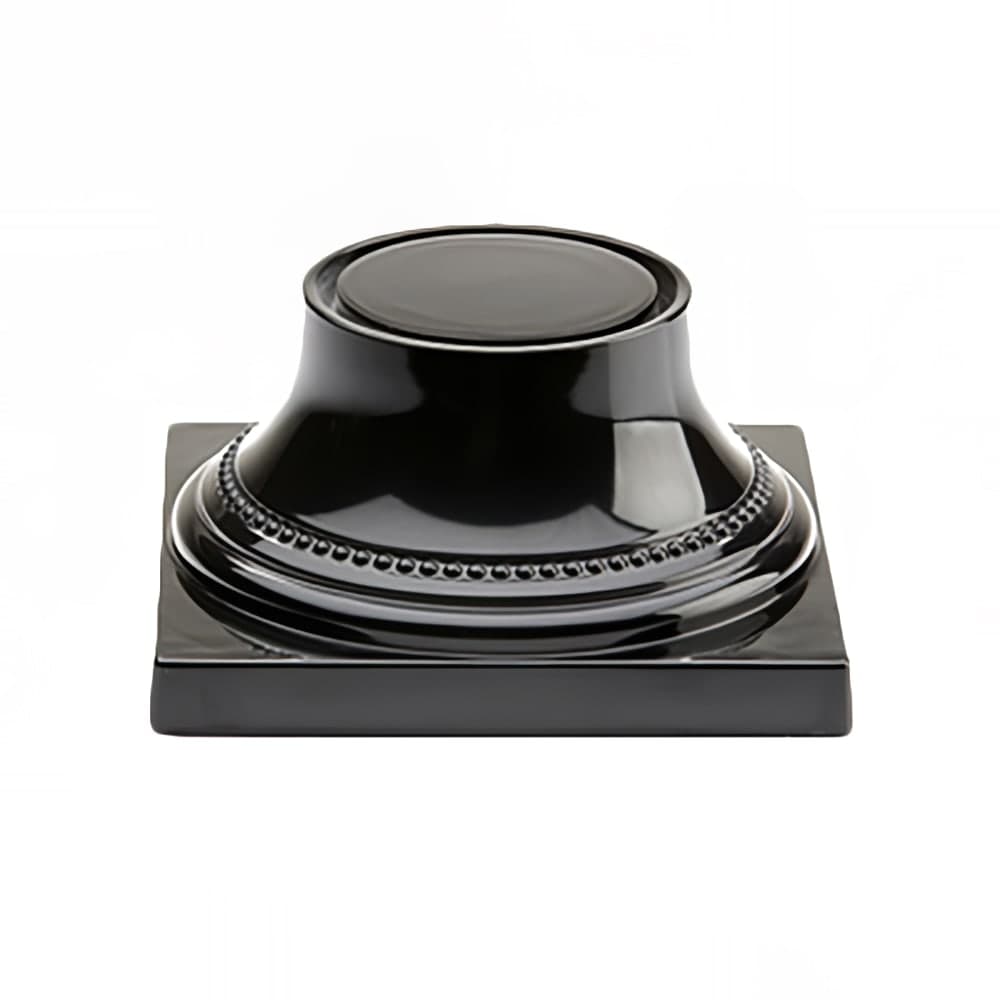 Elite Global Solutions 7" Square Pedestal Base - 3 3/4"H, Melamine, Black (M74P-B)