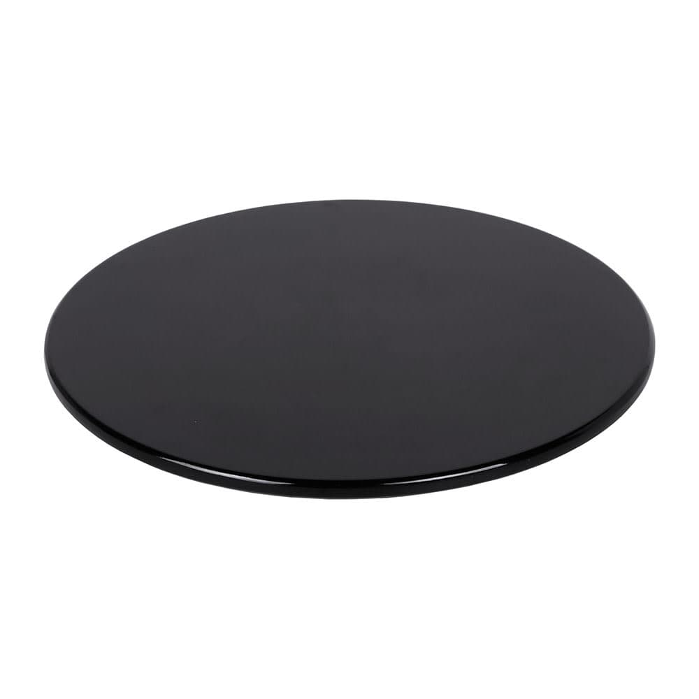 Elite Global Solutions 7" Round Melamine Salad Plate, Black (M7PL-B)