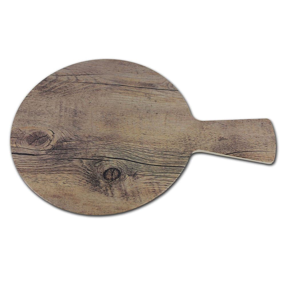 Elite Global Solutions 7" Round Fo Bwa Serving Board - Melamine, Faux Driftwood (M7RW-DW)