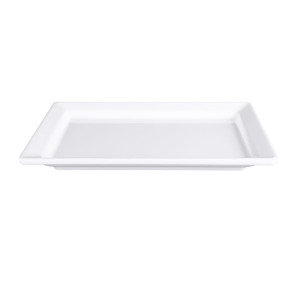 Elite Global Solutions 12" x 8 1/4" Rectangular Vogue Platter - Melamine, White (M812RC-W)