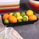 Elite Global Solutions 14 1/2" x 8 1/2" Rectangular Pappasan Platter - Melamine, Black (M85145-B) thumbnail 6