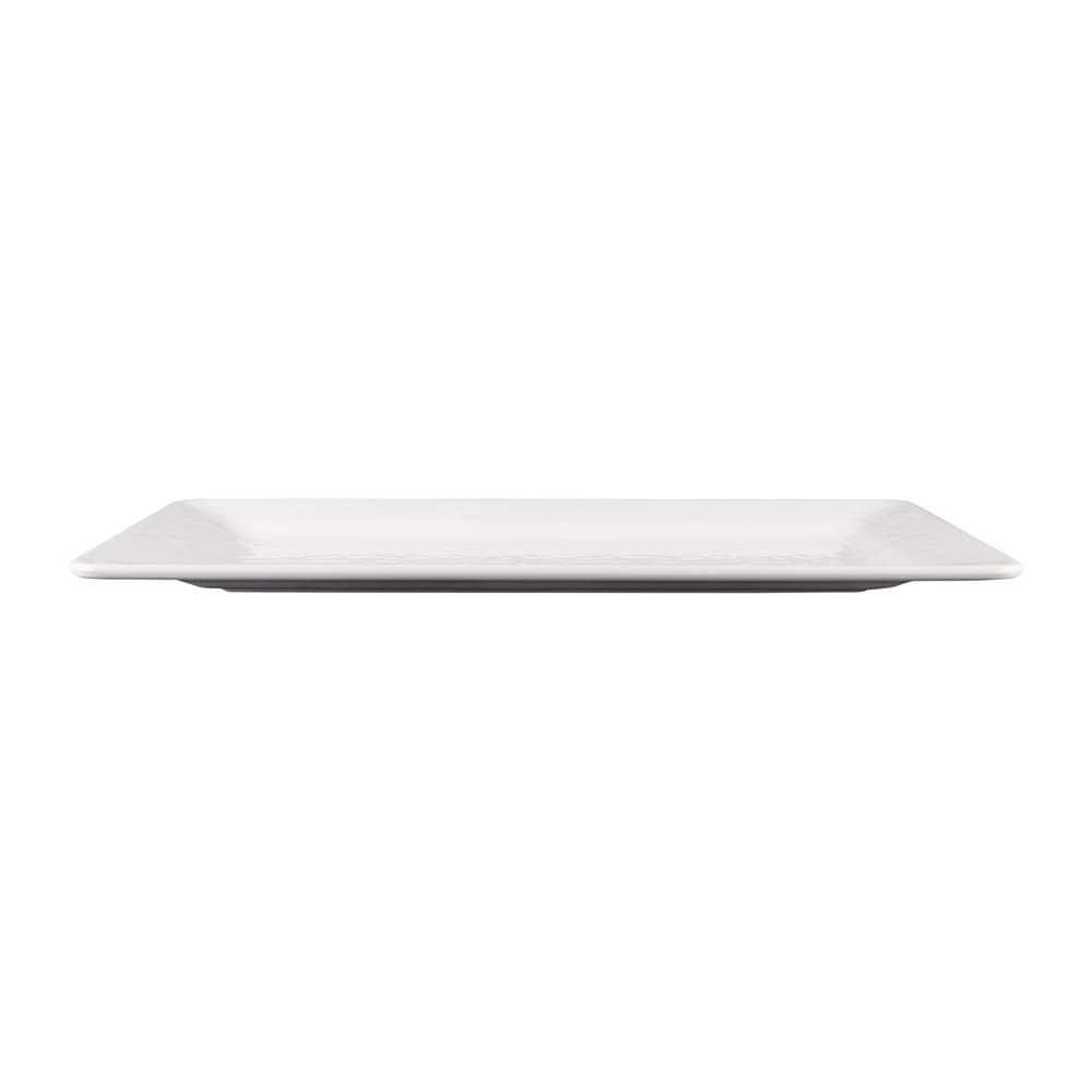 Elite Global Solutions 18" x 9" Rectangular Pebble Creek Tray - Melamine, White (M918RR-W)