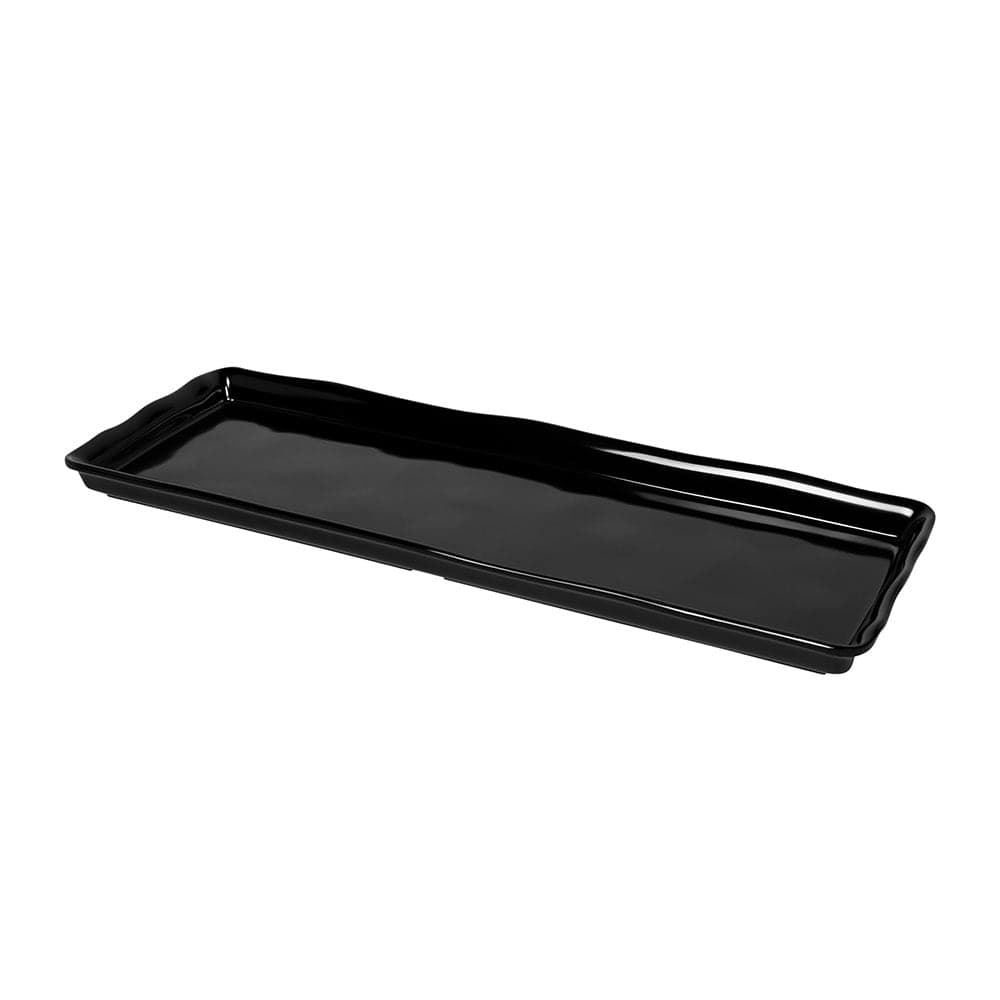 Elite Global Solutions Rectangular Serving Tray - 26"L x 9"W, Melamine, Black (M926-B)