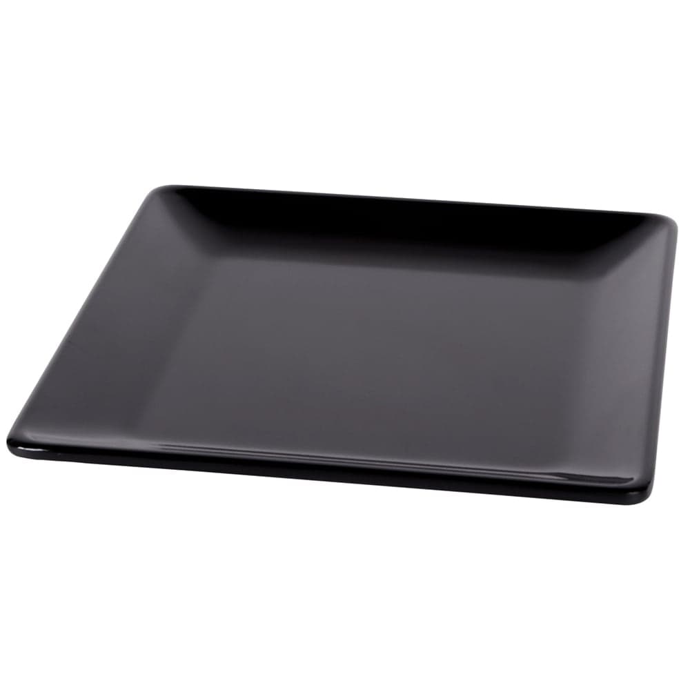 Elite Global Solutions 9" Square Melamine Dinner Plate, Black (M99SQ-B)