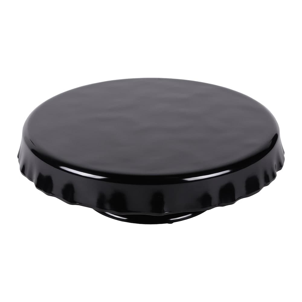 Elite Global Solutions 13" Round Pedestal Cake Stand - Melamine, Black (MCP13KT-B)