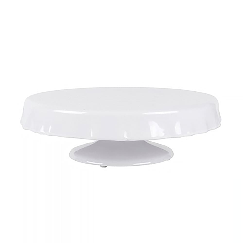 Elite Global Solutions 13" Round Pedestal Cake Stand - Melamine, White (MCP13KT-NW)