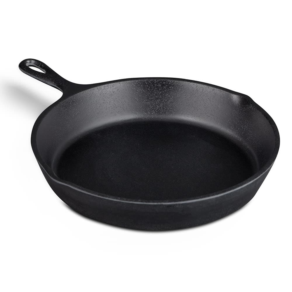 Elite Global Solutions 10" Round Illogical Faux Cast Iron Fry Pan w/ Handle - Melamine, Black (MFP10-B)