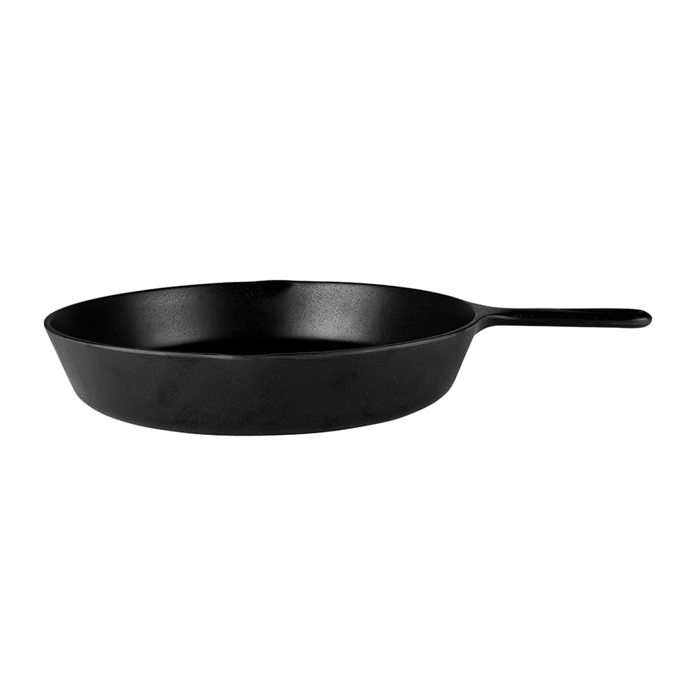 Elite Global Solutions 12" Round Illogical Faux Cast Iron Fry Pan w/ Handle - Melamine, Black (MFP14-B)