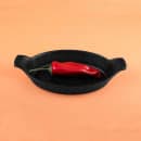 Elite Global Solutions 8 1/4" x 5 1/2" Oval Illogical Faux Cast Iron Serving Skillet - Melamine, Black (MFP85OV-B) thumbnail 7