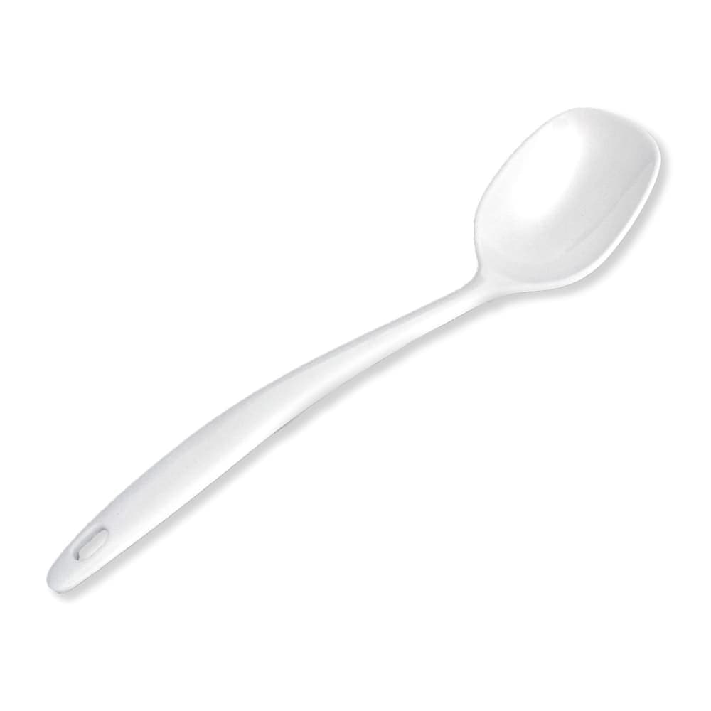 Elite Global Solutions 12" Solid Serving Spoon w/ 2 oz Capacity - Melamine, White (MSP12-W)