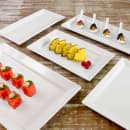 Elite Global Solutions 21" x 7" Rectangular Vogue Serving Platter - Melamine, White (Q2-V127-W) thumbnail 6