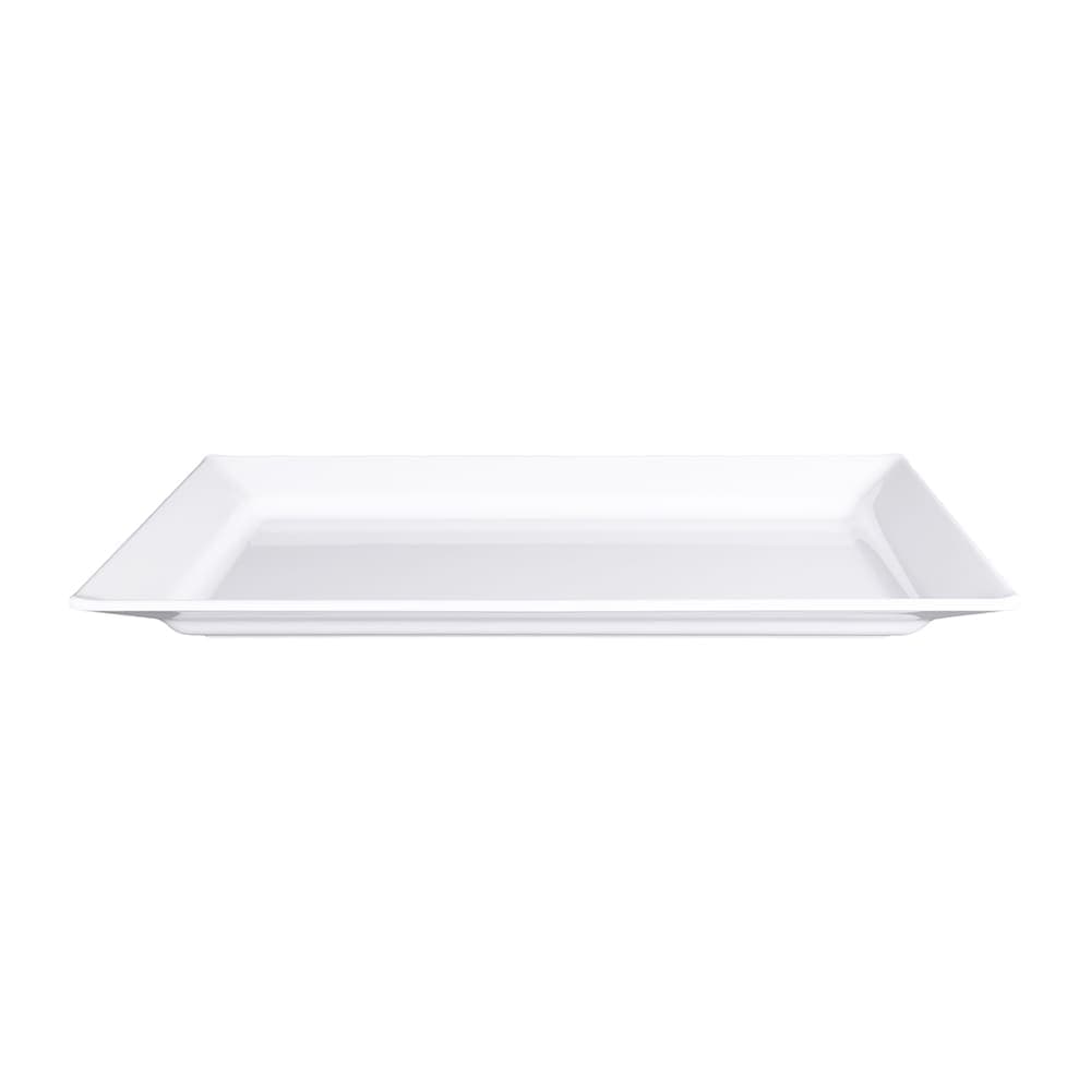 Elite Global Solutions 17 1/4" x 10 1/2" Rectangular Vogue Serving Platter - Melamine, White (Q2-V1710-W)