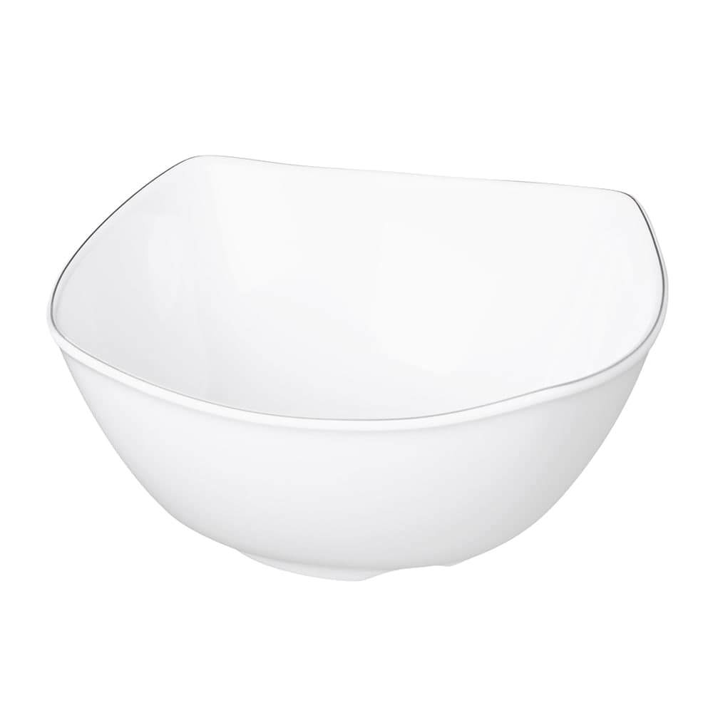 Elite Global Solutions 40 oz Square Melamine Serving Bowl, White (SB5075L-W)