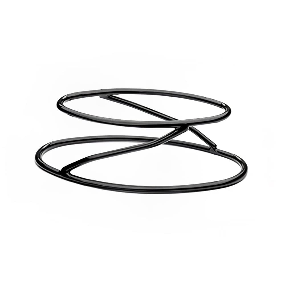 Elite Global Solutions Oval Display Stand - 14"L x 9"W x 4 1/4"H, Rubber Coated Steel, Black (SS5OV-RC)
