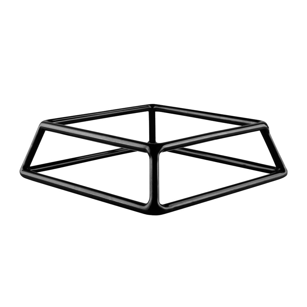 Elite Global Solutions Pedestal Display Riser - 7"L x 6"W x 2"H, Rubber Coated Steel, Black (SS762-RC)