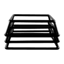 Elite Global Solutions Pedestal Display Riser - 7"L x 6"W x 2"H, Rubber Coated Steel, Black (SS762-RC) thumbnail 4