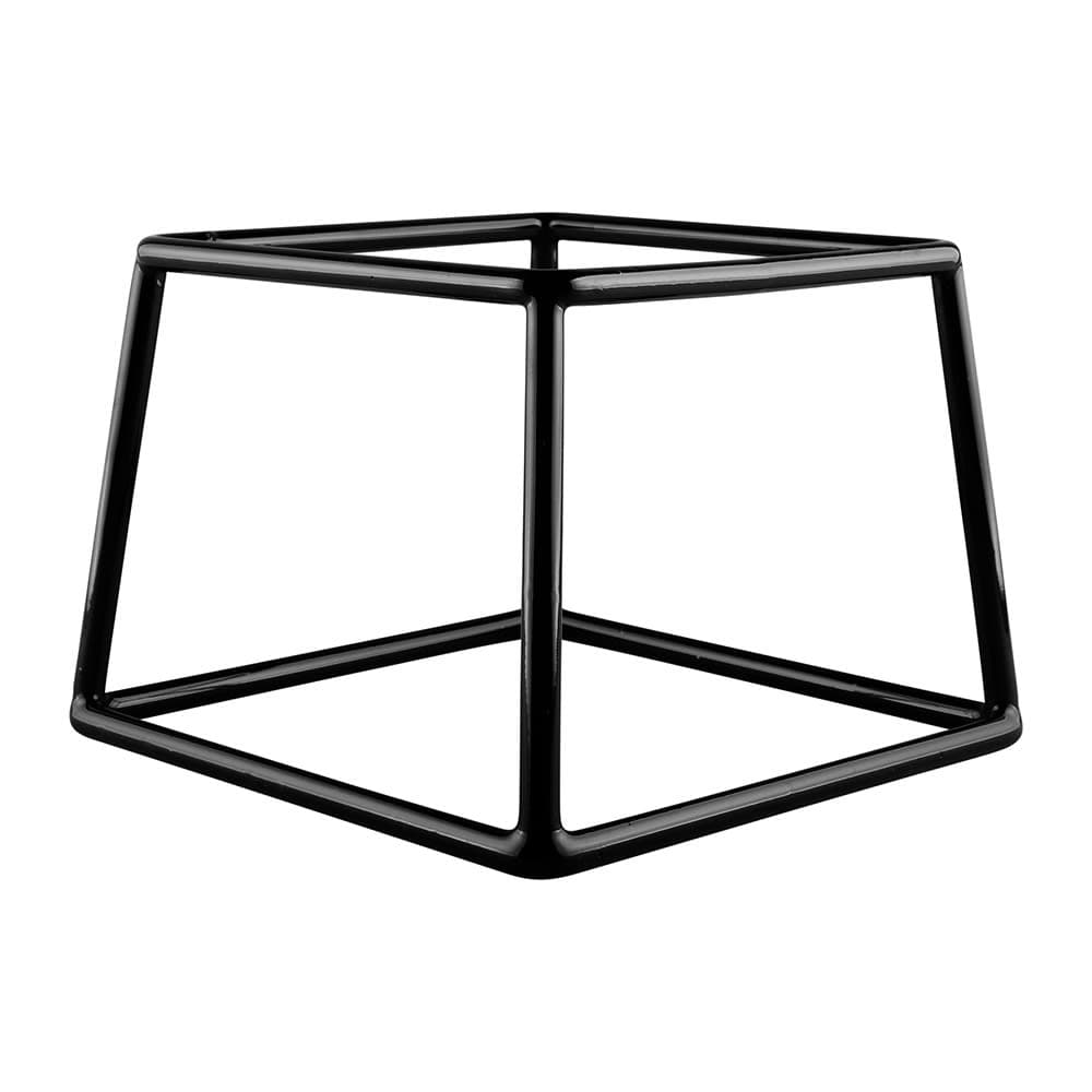 Elite Global Solutions Pedestal Display Riser - 7"L x 6"W x 5"H, Rubber Coated Steel, Black (SS765-RC)