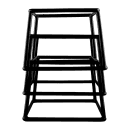 Elite Global Solutions Pedestal Display Riser - 7"L x 6"W x 5"H, Rubber Coated Steel, Black (SS765-RC) thumbnail 4