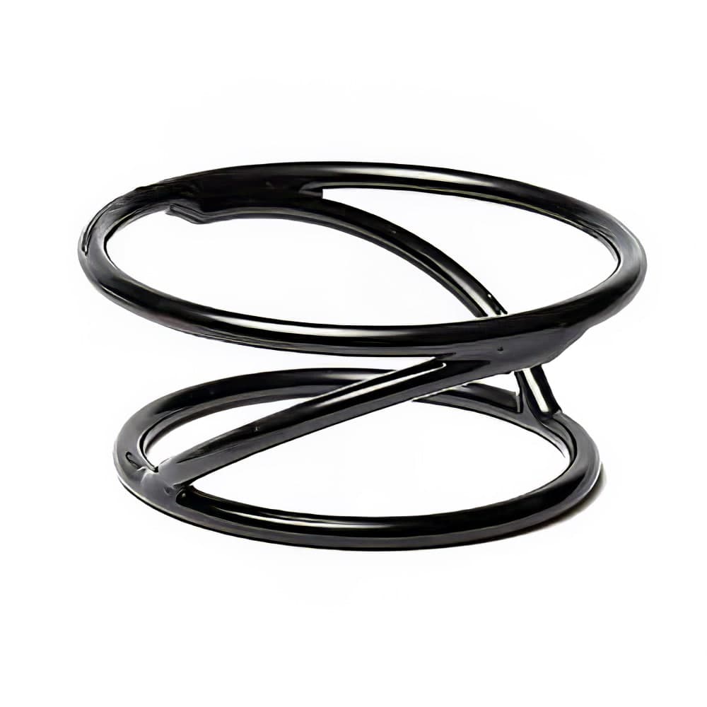 Elite Global Solutions 7" Round Reversible Display Stand - 3"H, Rubber Coated Steel, Black (SSDR3-RC)