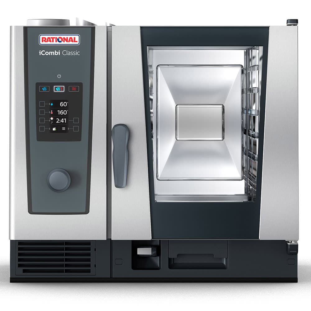 Rational ICC 6-HALF NG 120V 1 PH Half Size Combi Oven - Boiler Based, Natural Gas