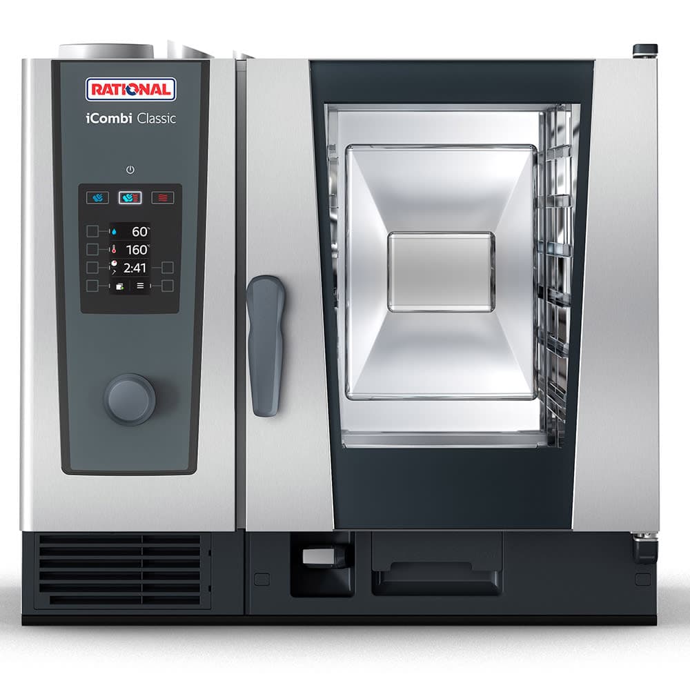 Rational ICC 6-HALF NG 208/240V 1 PH Half Size Combi Oven - Boiler Based, Natural Gas