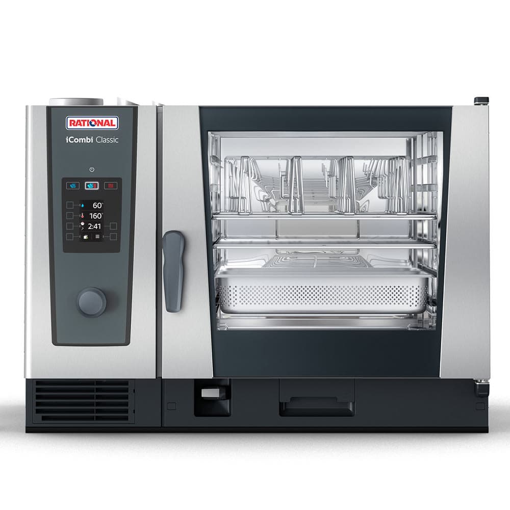 Rational ICC 6-FULL NG 208/240V 1 PH Full Size Combi Oven - Boiler Based, Natural Gas