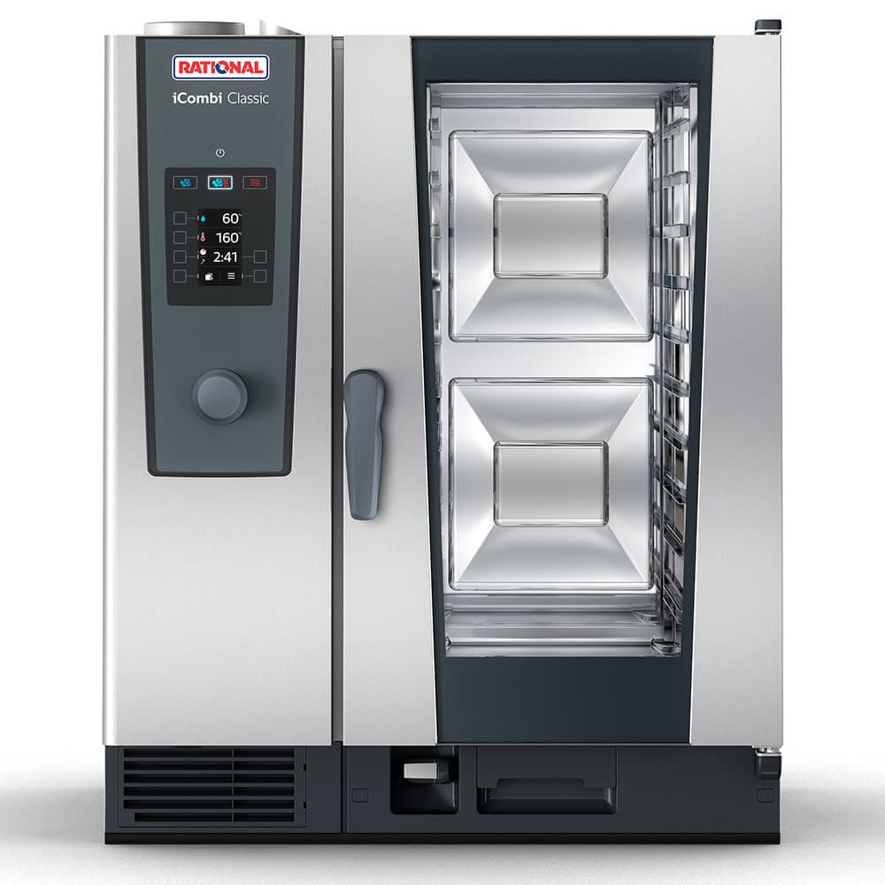 Rational ICC 10-HALF E 208/240V 3 PH Half Size Combi Oven - Boiler Based, 208-240v/3ph