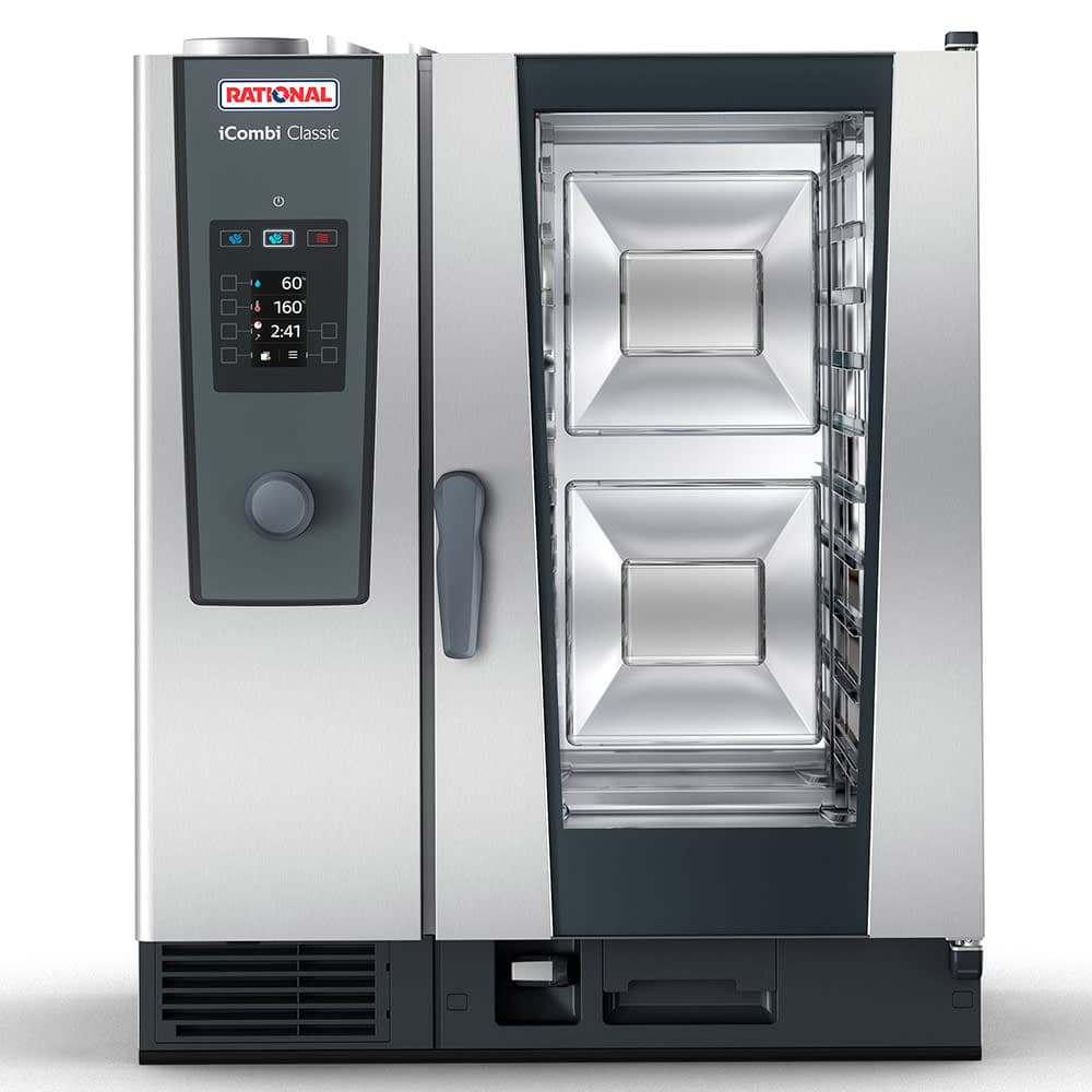 Rational ICC 10-HALF NG 208/240V 1 PH Half Size Combi Oven - Boiler Based, Natural Gas