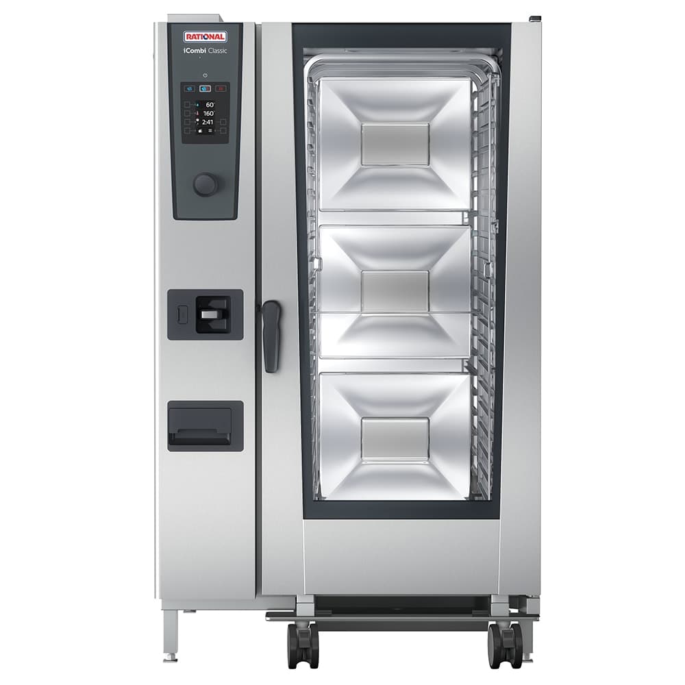 Rational ICC 20-FULL E 208/240V 3 PH Full Size Combi Oven - Boiler Based, 208-240v/3ph