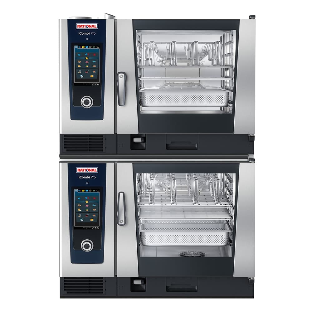 Rational ICP 6-FULL/6-FULL E 480V 3 PH Double Full Size Combi Oven - Boiler Based, 480v/3ph