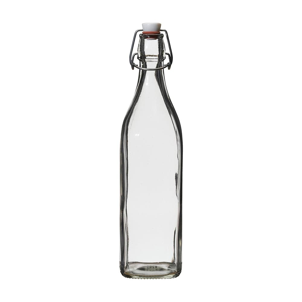 Steelite 4953Q513 34 oz Swing Top Bottle - Glass, Clear