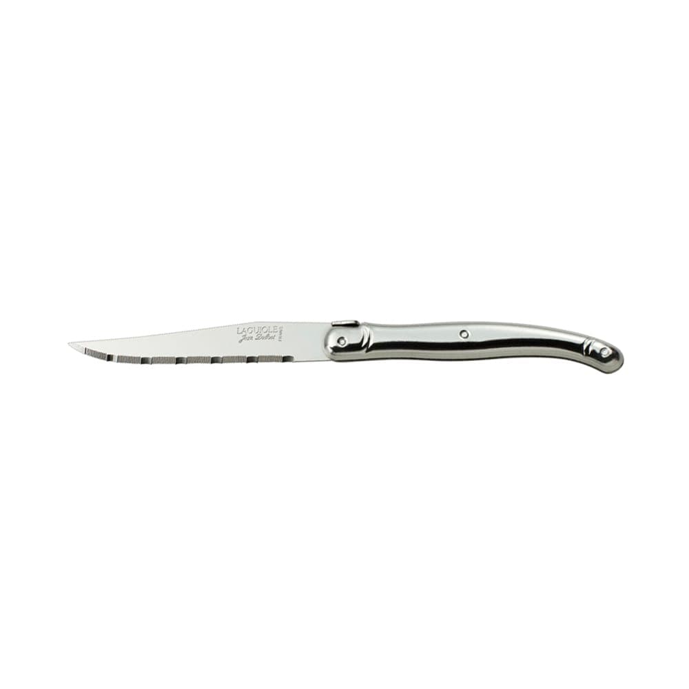 Laguiole 9" Serrated Steak Knife w/ Solid Handle, Stainless (5390S057)