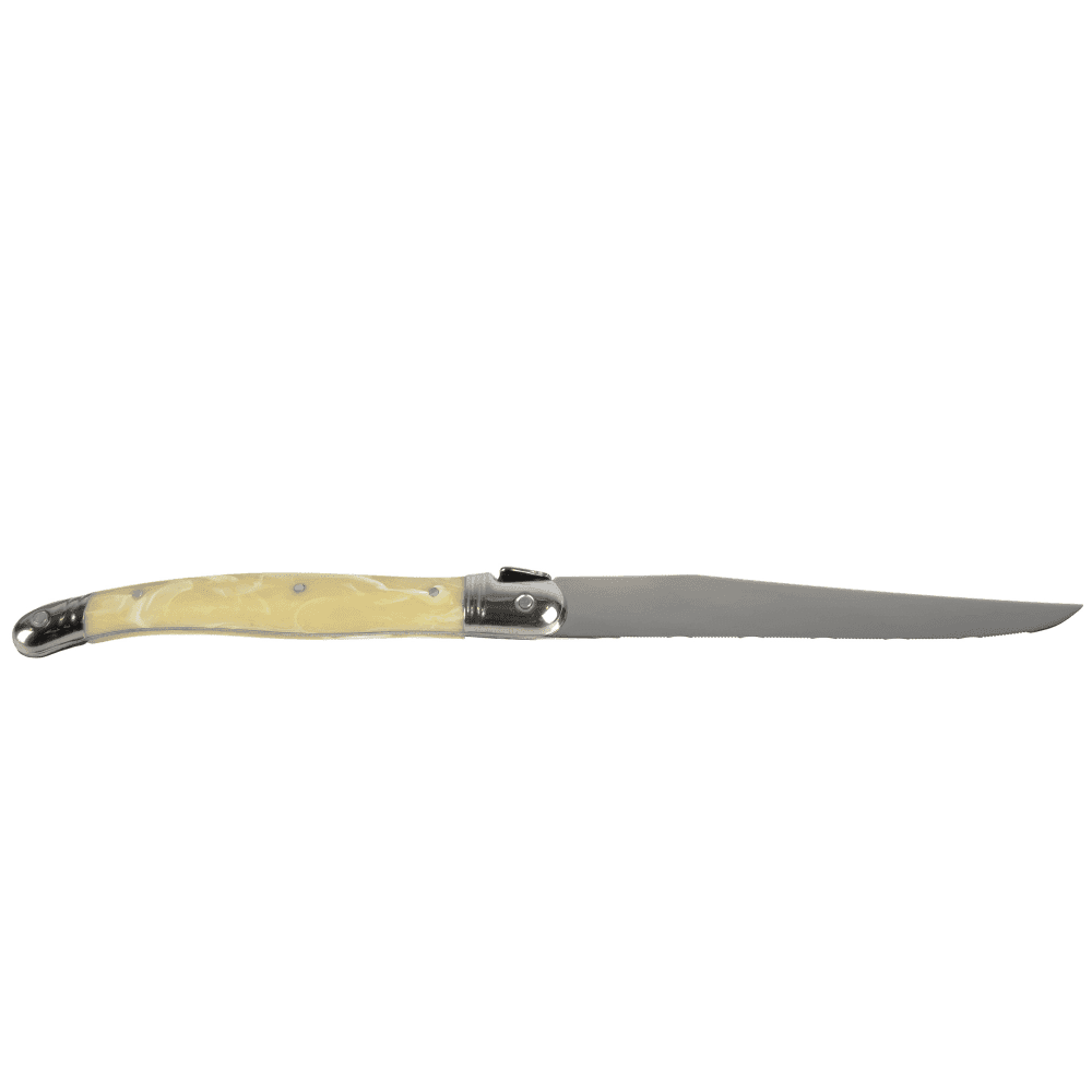Laguiole 9" Laguiole Horn Serrated Steak Knife w/ Plastic Handle, Stainless (5394S057)