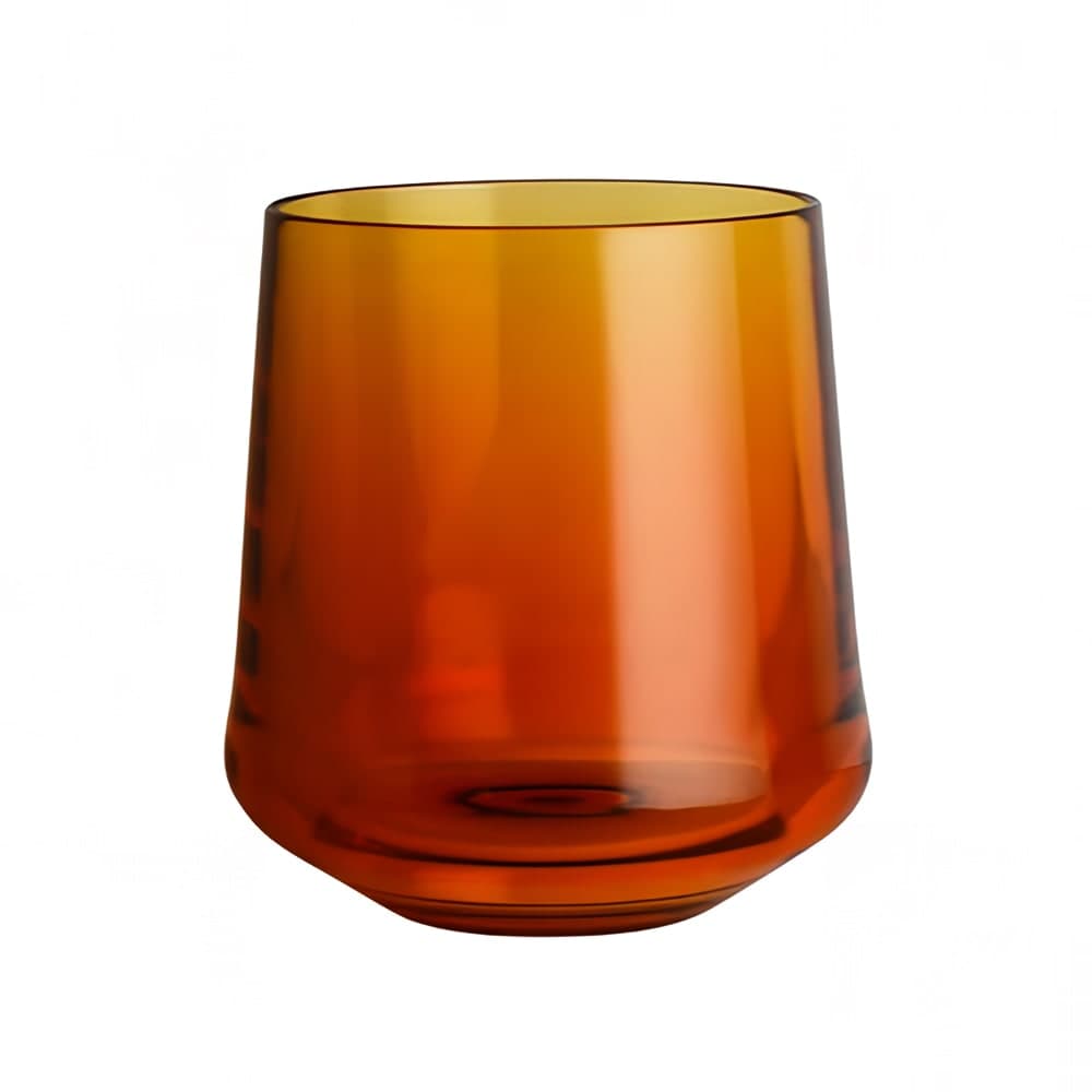 Steelite 7042DR011 12 oz Summit Stemless Wine Glass, Plastic, Amber