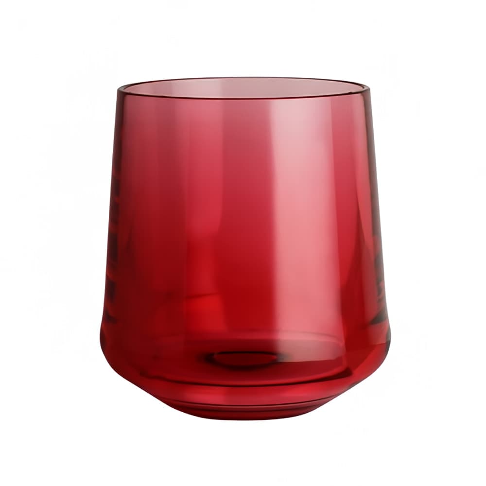 Steelite 7044DR011 12 oz Summit Stemless Wine Glass, Plastic, Red