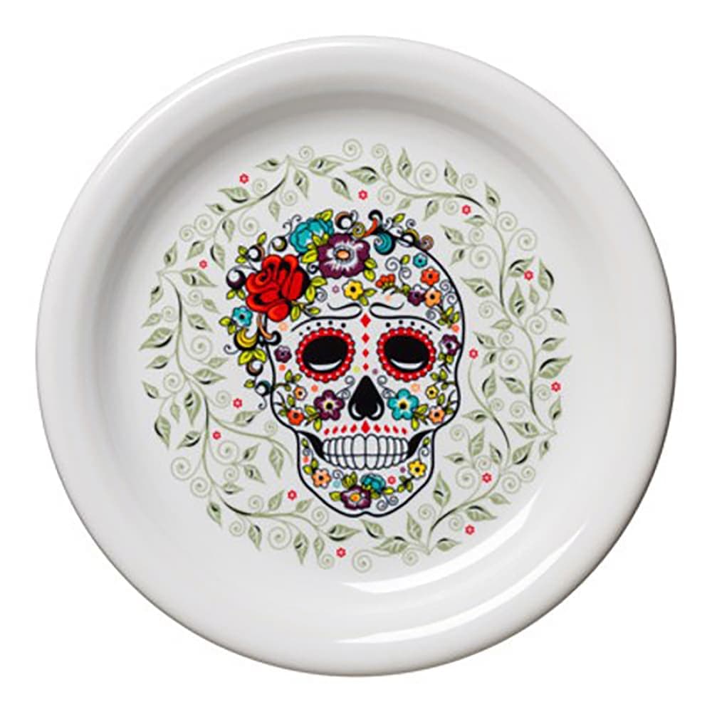 Fiesta 6 5/8" Round Skull and Vine Appetizer Plate - China, Sugar (HL146141823)