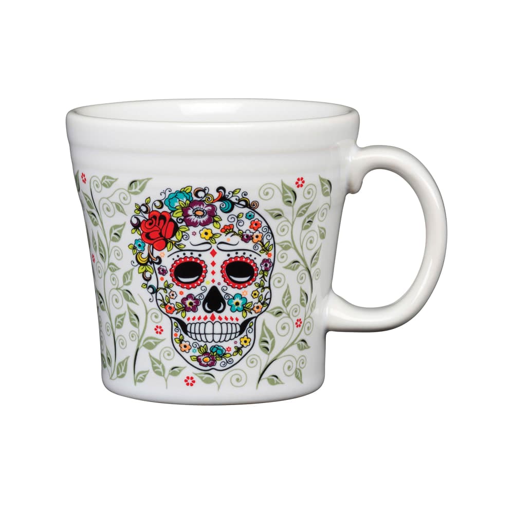 Fiesta 15 oz Skull and Vine Tapered Mug - China, Sugar (HL147541823)