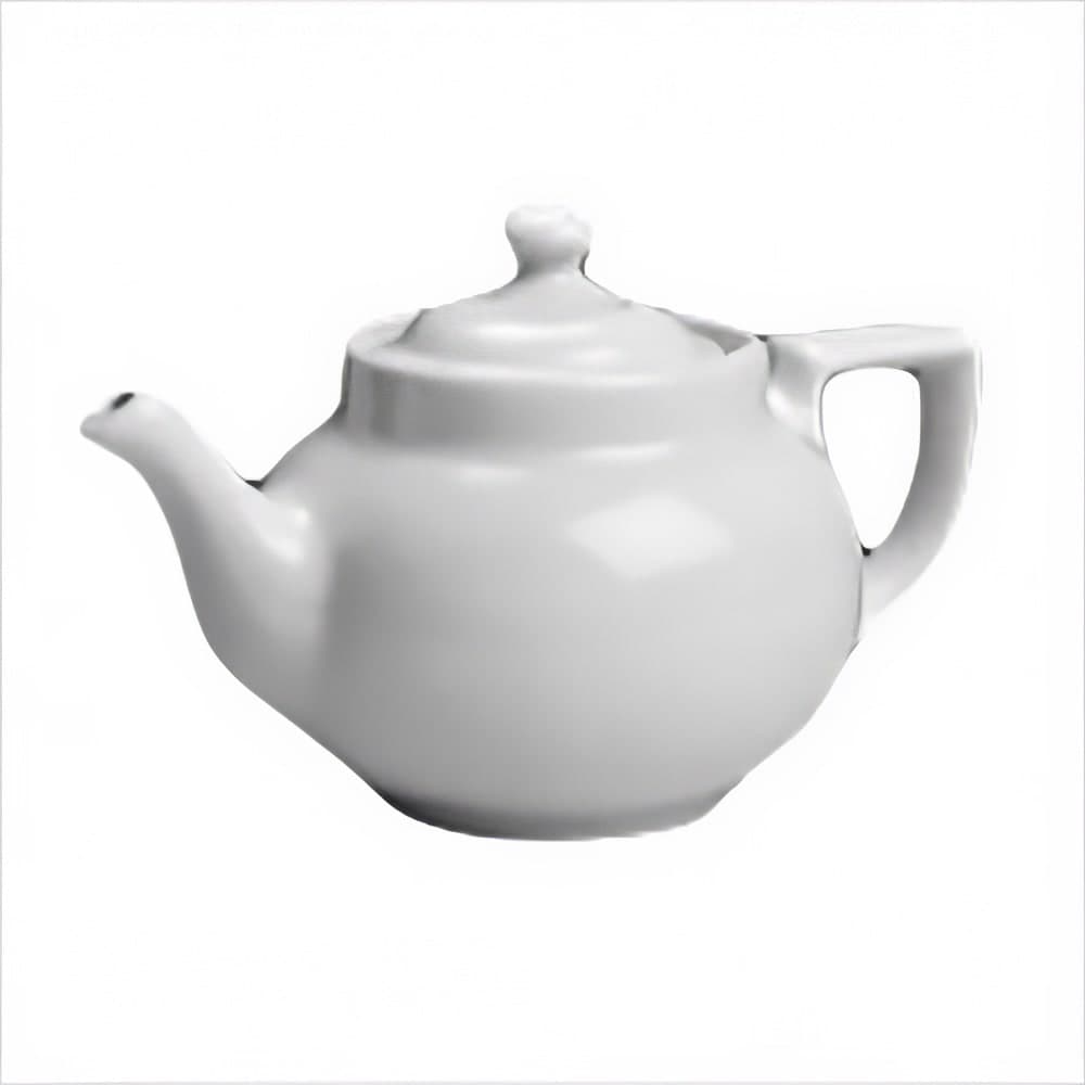 Hall China 16 oz Boston Teapot w/ Knob Lid - China, White (HL220AWHA)