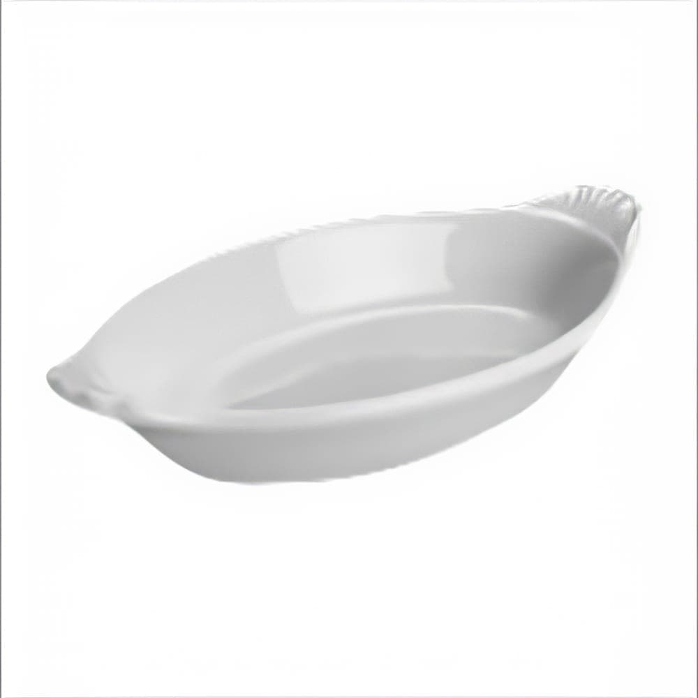 Hall China 6 oz Oval Rarebit/Au Gratin Dish - China, Bright White (HL5200ABWA)