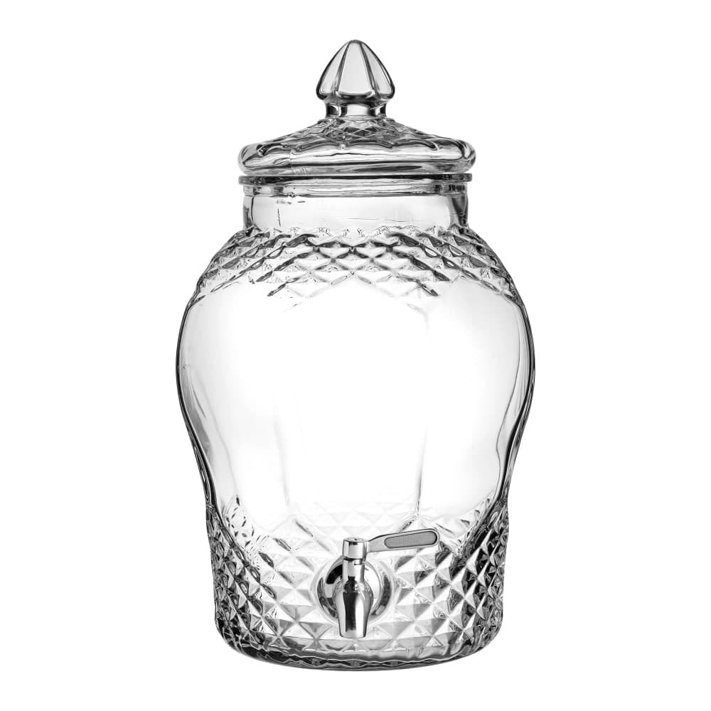 Steelite UR90034 8 3/4 qt Utopia Bon Bon Drink Dispenser - Glass, Clear