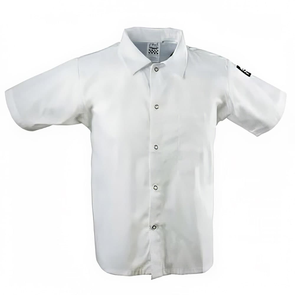 Chef Revival Chef's Shirt w/ Short Sleeves - Poly/Cotton, White, Small (CS006WH-S)
