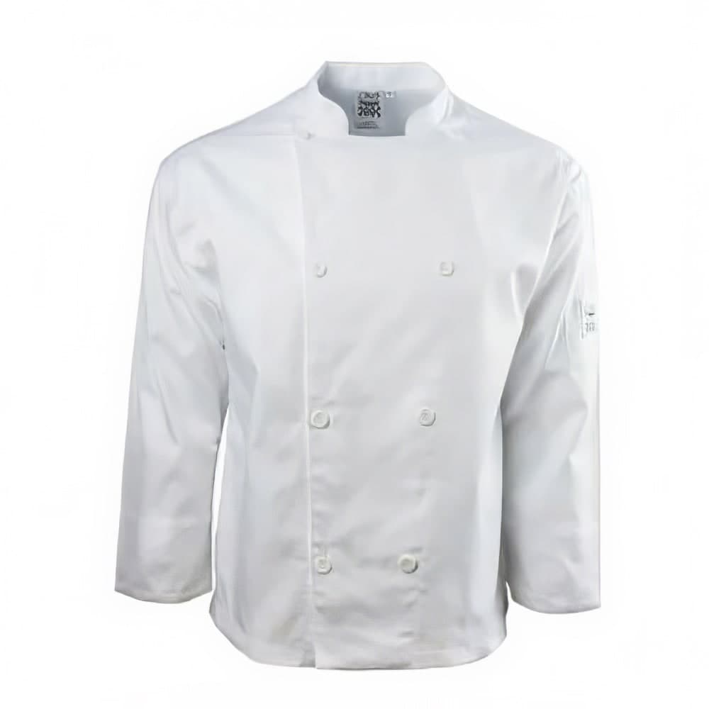 Chef Revival Chef's Jacket w/ Long Sleeves - Poly/Cotton, White, 6X (J002-6X)