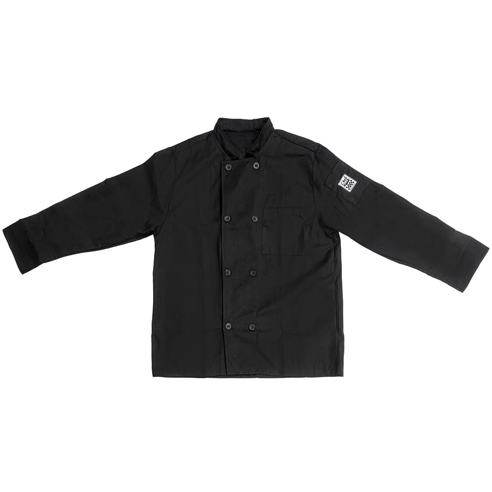 Chef Revival Chef's Jacket w/ Long Sleeves - Poly/Cotton, Black, 3X (J071BK-3X)
