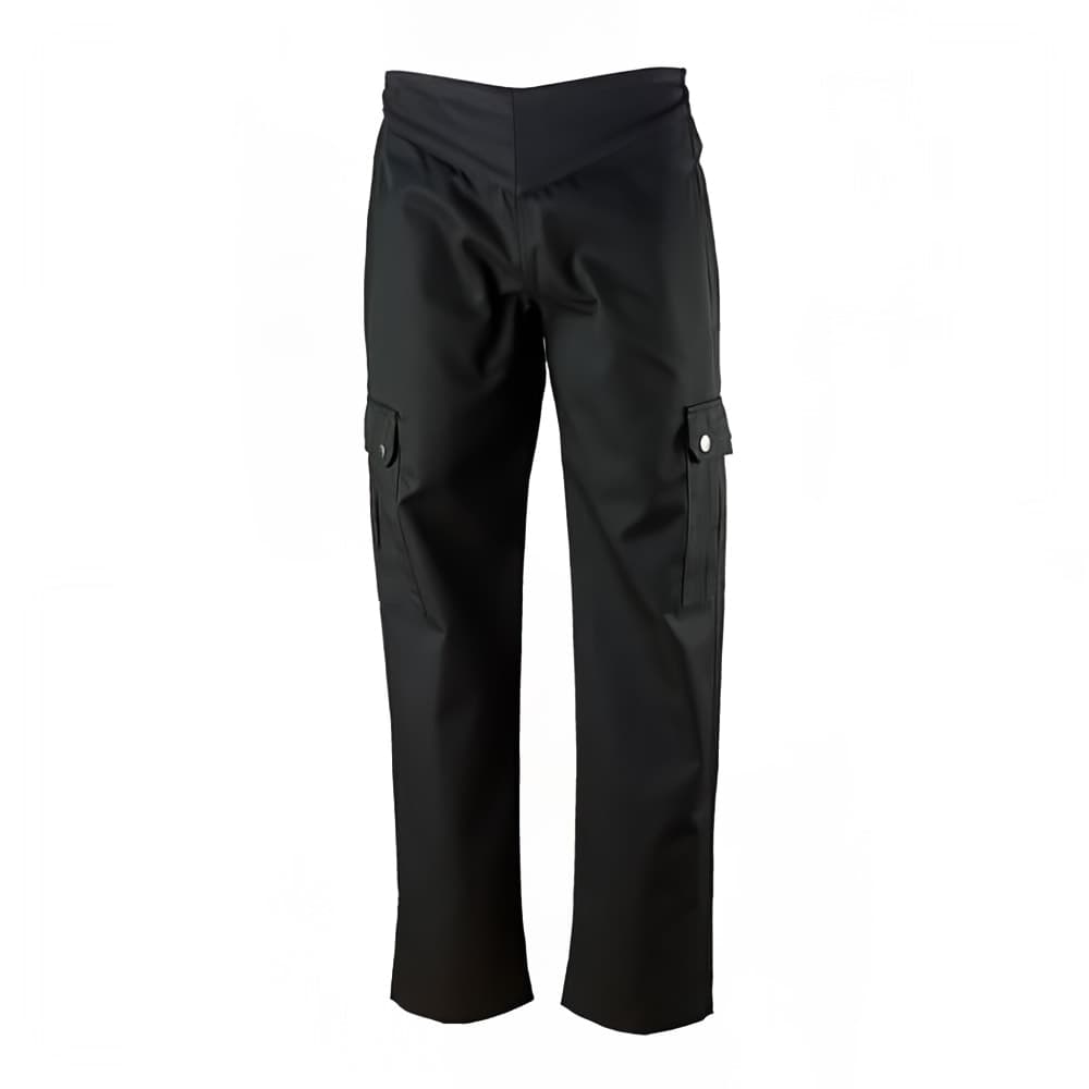 Chef Revival Ladies Cargo Chef's Pants w/ Elastic Waist - Poly/Cotton, Black, XX-Small (LP002BK-XXS)