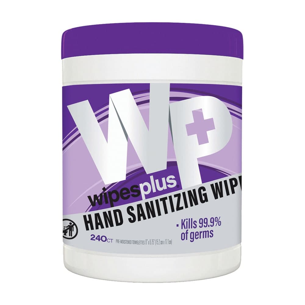 WipesPlus 33884 WipesPlus® Hand Sanitizing  Wipes, 70% Isopropyl Alcohol