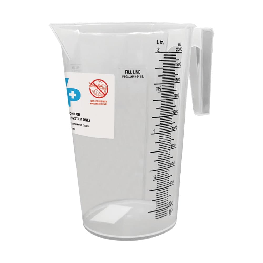 WipesPlus 38120 64 oz WipesPlus® Measuring Cup - Plastic, Clear