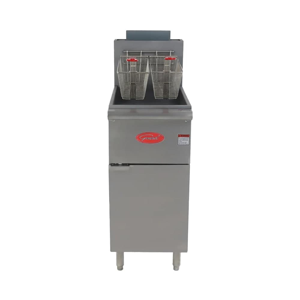 General GFF4-50N Gas Fryer - (1) 50 lb. Vat, Floor Model, Natural Gas